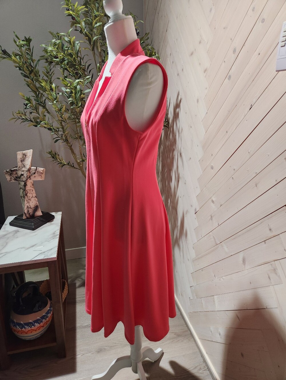 Calvin Klein Coral A-Line Dress